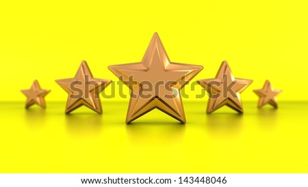 gold stars on a yellow background