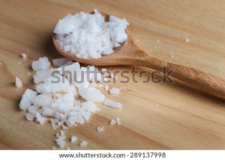 Close up salt food styling