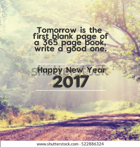 Happy new year inspirational quotes with phrase \