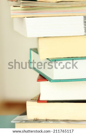 stack of books and magazines background