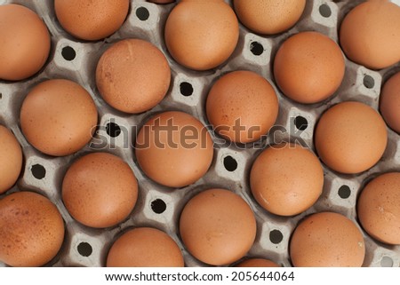 Texture of egg in paper tray