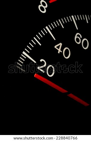 Gauge meter in a car