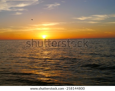 sunset beach ocean panorama Holidays mexico