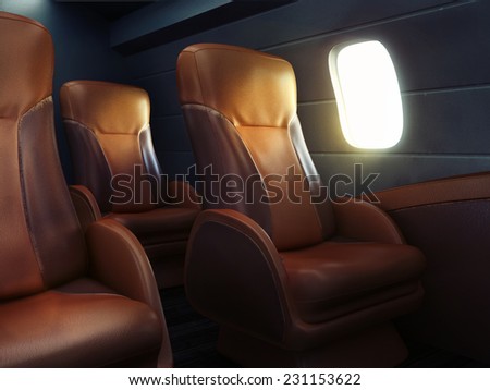Luxury airplane interior
