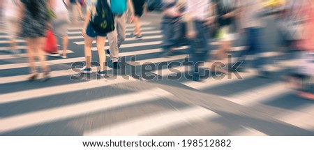 Pedestrians at the zebra crossing