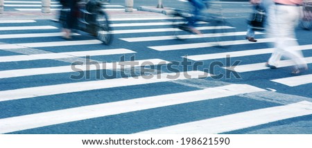 people at the zebra crossing