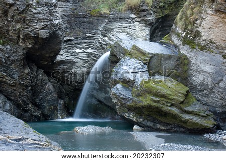 Rheinbach Falls in Meiringen. Switzerland. Autumn. Sherlock Holmes dies there in Konan Doyle\'s \