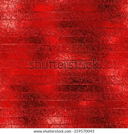 Red Foil Seamless and Tileable Luxury background texture. Glamour and glittering holiday wrinkled red foil background.
