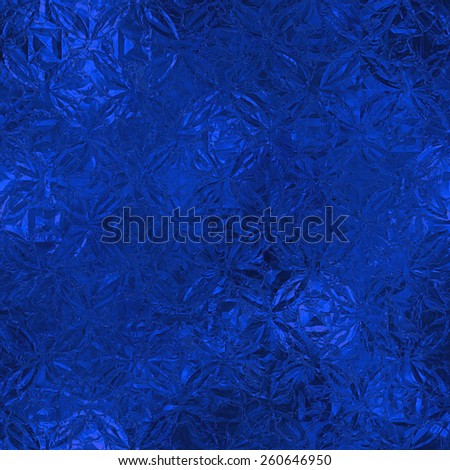 Blue Foil Seamless and Tileable Luxury background texture. Glamour and glittering holiday wrinkled blue foil background.