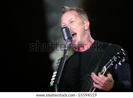  Frontman Of American Metal Group Metallica James Hetfield At Sonisphere 