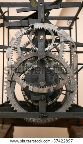 Detail of old machine cog wheels