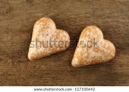two sweet love cookies