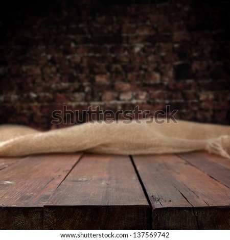 dark wall and dark brown background of table