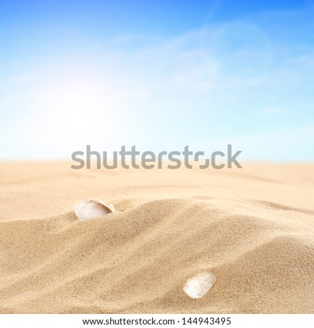 blue sky and sand