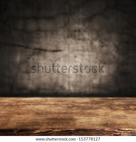brown empty desk