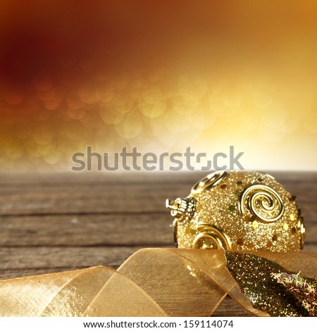 space for text and gold decoration of ribbon