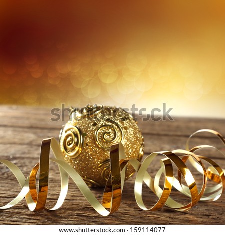 gold space for text and gold ribbon