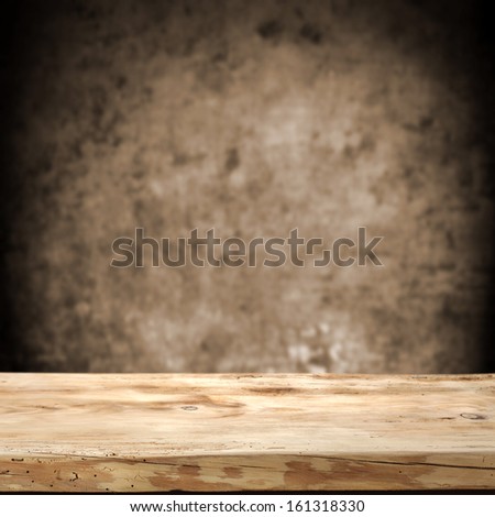 dark wooden empty desk