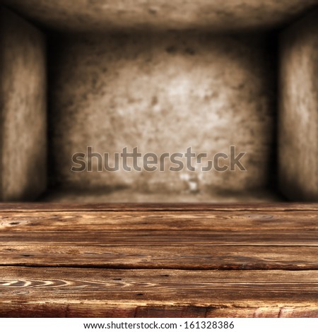 dark brown table and dark interior