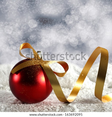 gold decoration and red ball