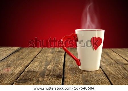red decoration of mug