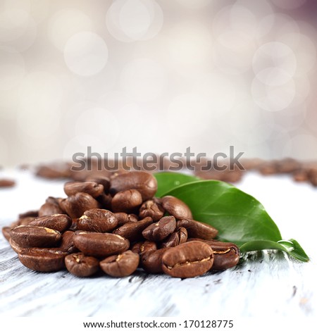 brown coffee and green beans