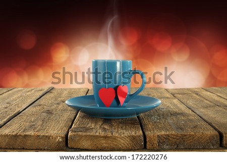 decoration of mug and love