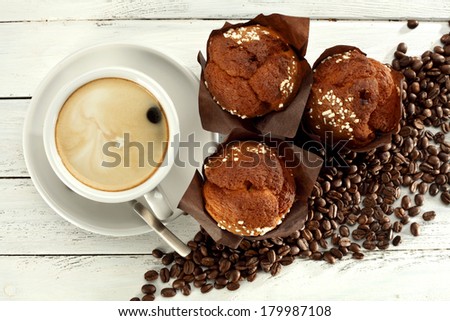 coffee and black cakes