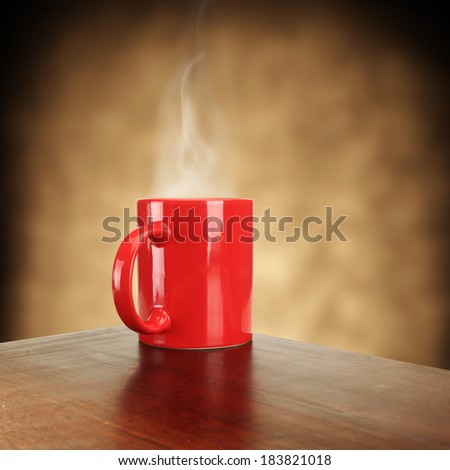 red decoration of mug of red