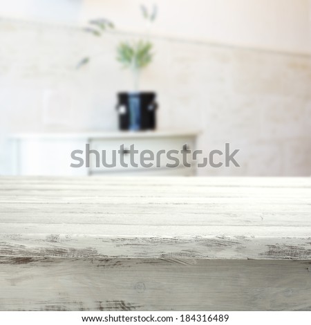 desk of white in home