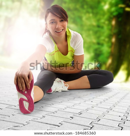 woman and sport shoes