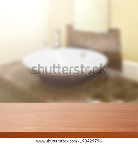 desk and bath