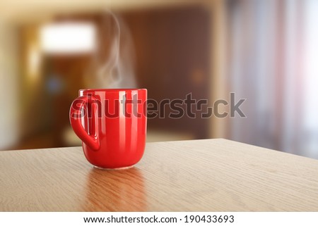 red mug in room red mug in room