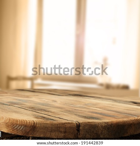 wooden and table and old window