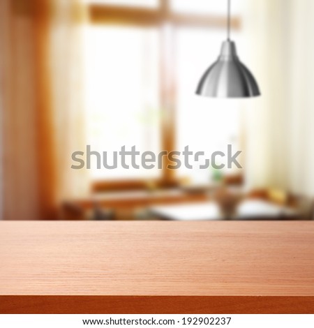 desk and lamp
