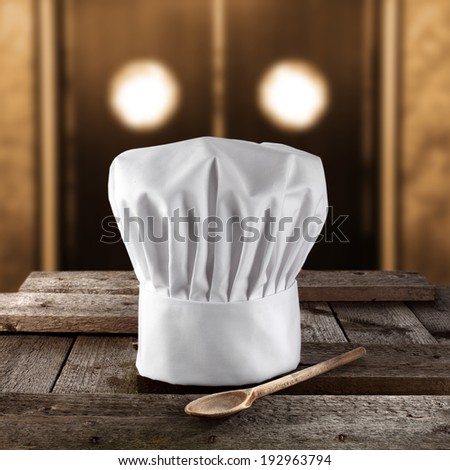 single cook hat and door