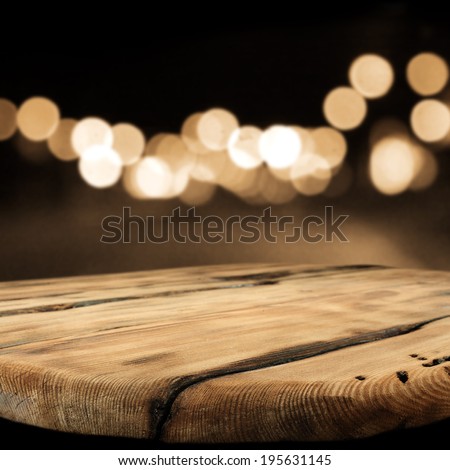 restaurant table and night