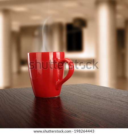 dark red mug and shadow
