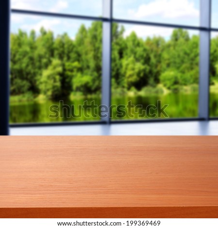 red sill forest and window space