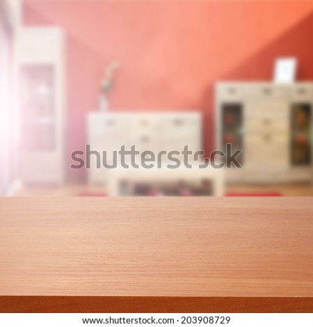 red desk and red interior space
