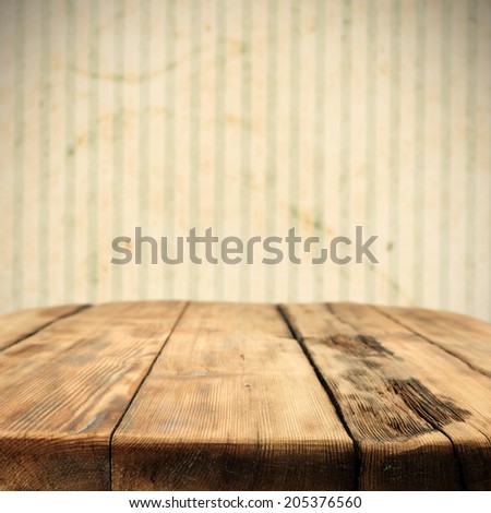 old table of wood wallpaper and space of free