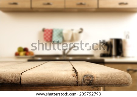 table of kitchen