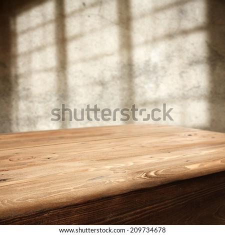 table of brown wood color and shadow