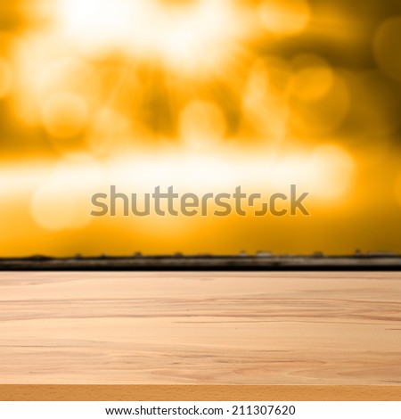 yellow desk and autumn