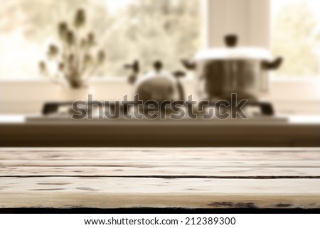 desk in kitchen
