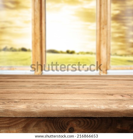 wooden window space