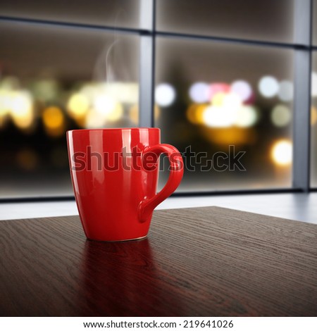 dark night and red mug