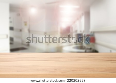 yellow desk and hospital decoration