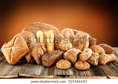fresh bread of brown and brown wall space