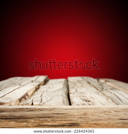 christmas texture of wood and red wall in interior